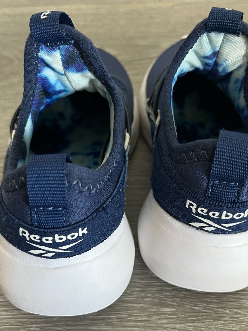Reebok Toddler Navy and White Slip-On Athletic Sneakers - Picture 4 of 5